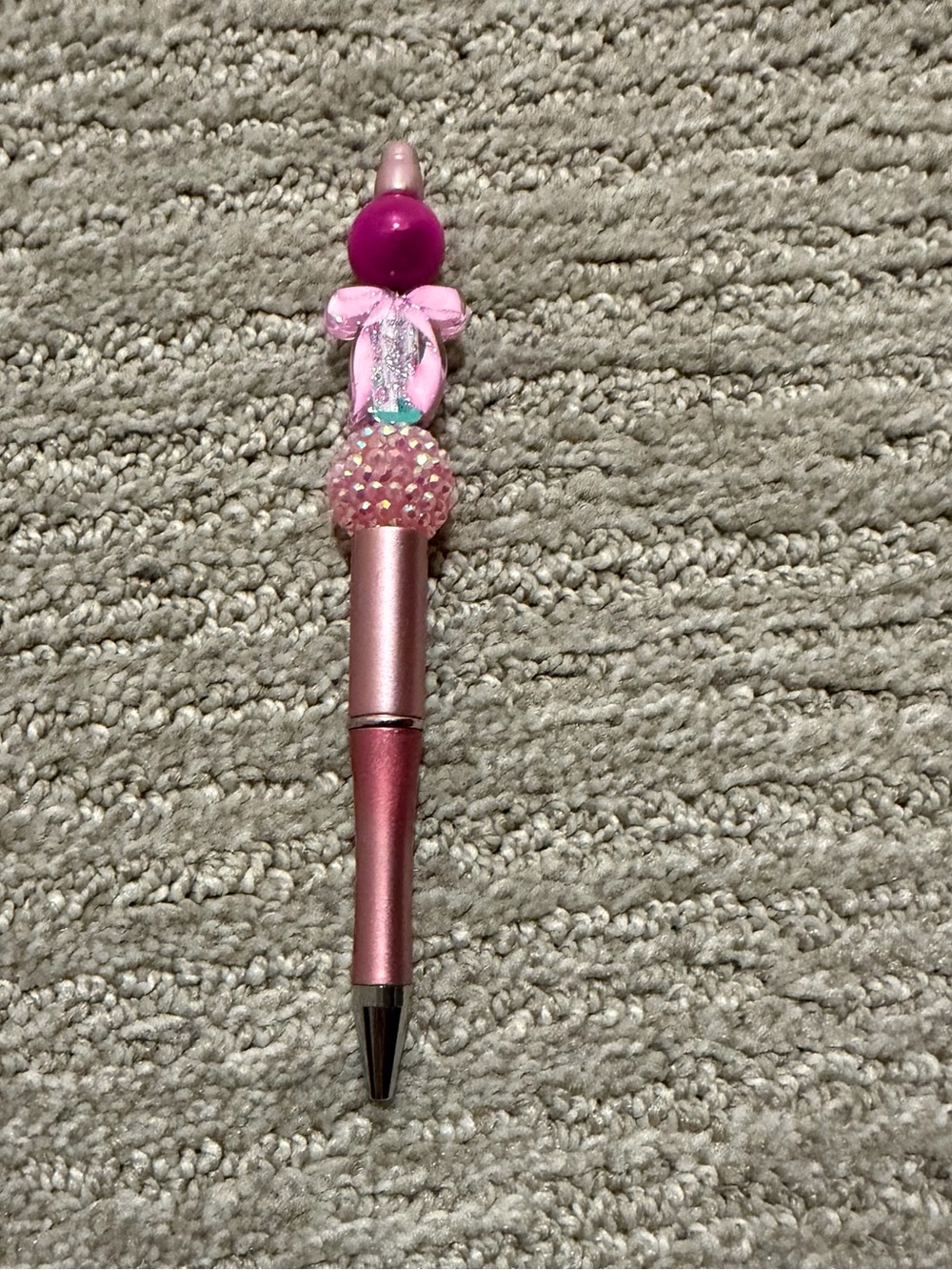 Pink Decorative Beaded Ballpoint Pen - Home Accents